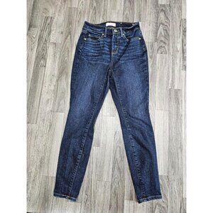 (3/$35) LOFT Jeans Womens 24 / 00 P Blue High Rise Skinny Stretch Curvy Denim